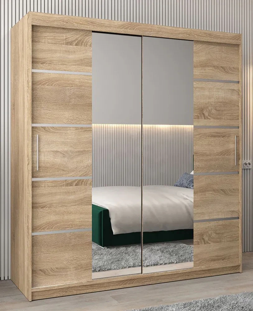 180 Cm Breiter Schiebetürenschrank Mit 10 Fächern Und 2 Türen throughout Kleiderschrank 180 Breit