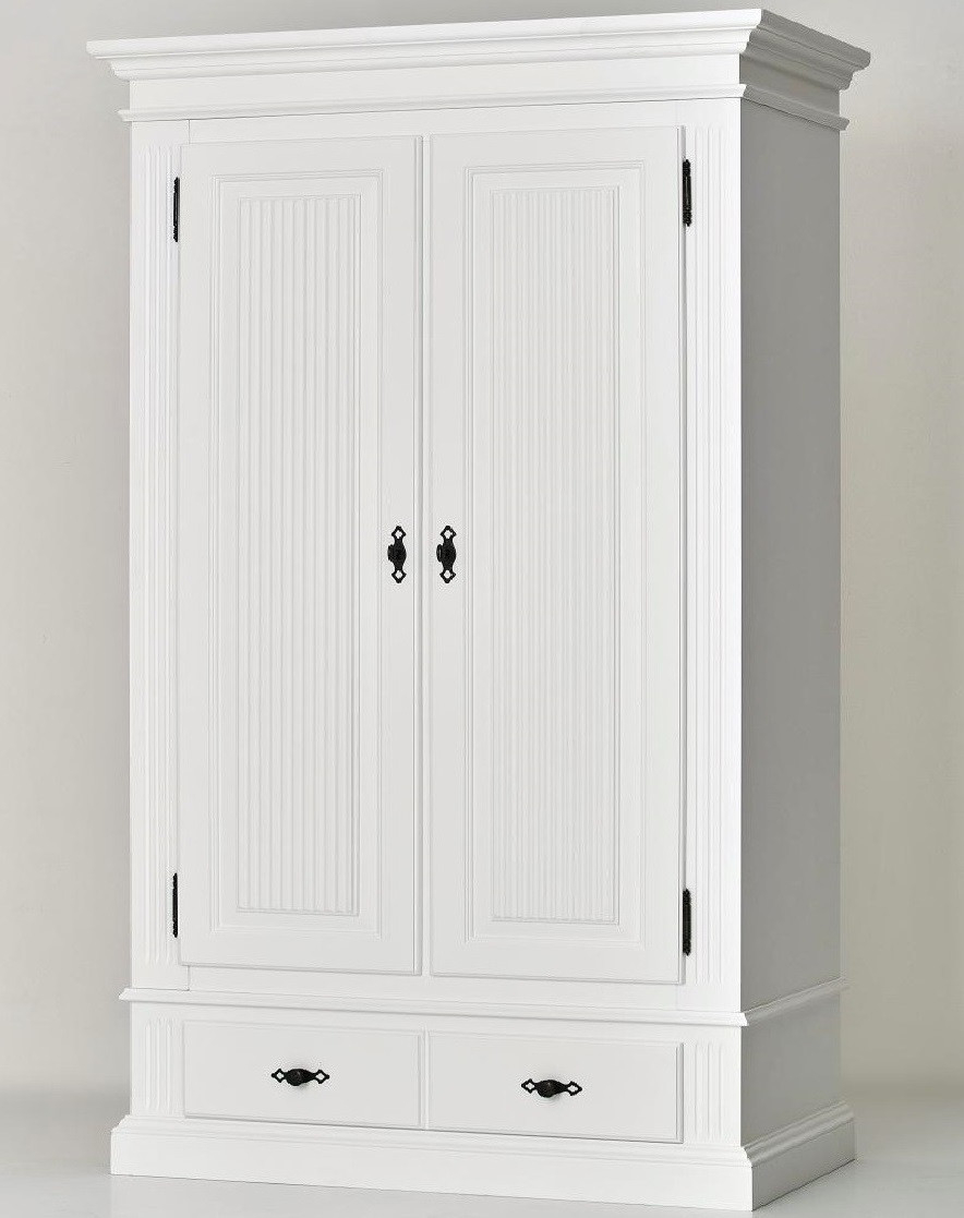 Aktiv Moebel.de - Landhaus Kleiderschrank Rügen Weiß Massivholz In Kleiderschrank Weiß Hlz