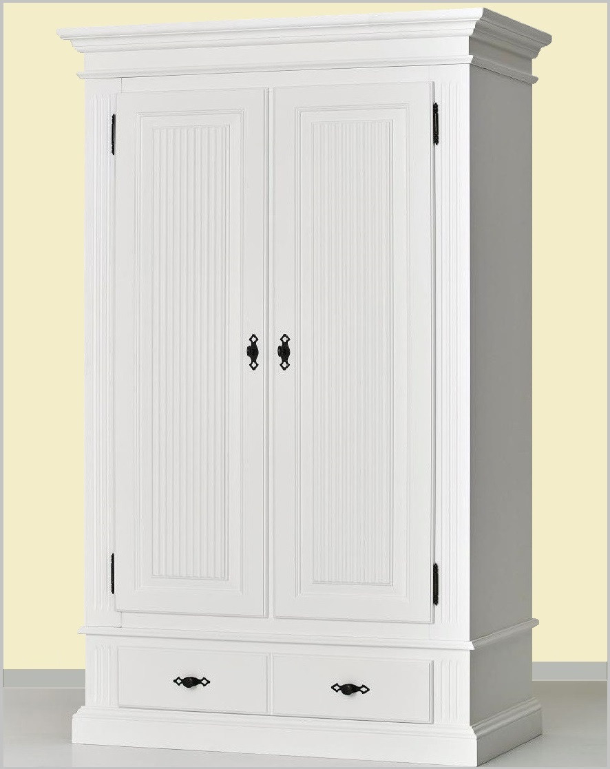 Aktiv-Moebel.de - Landhaus Kleiderschrank Rügen Weiß Massivholz throughout Kleiderschrank Massivholz Weiß