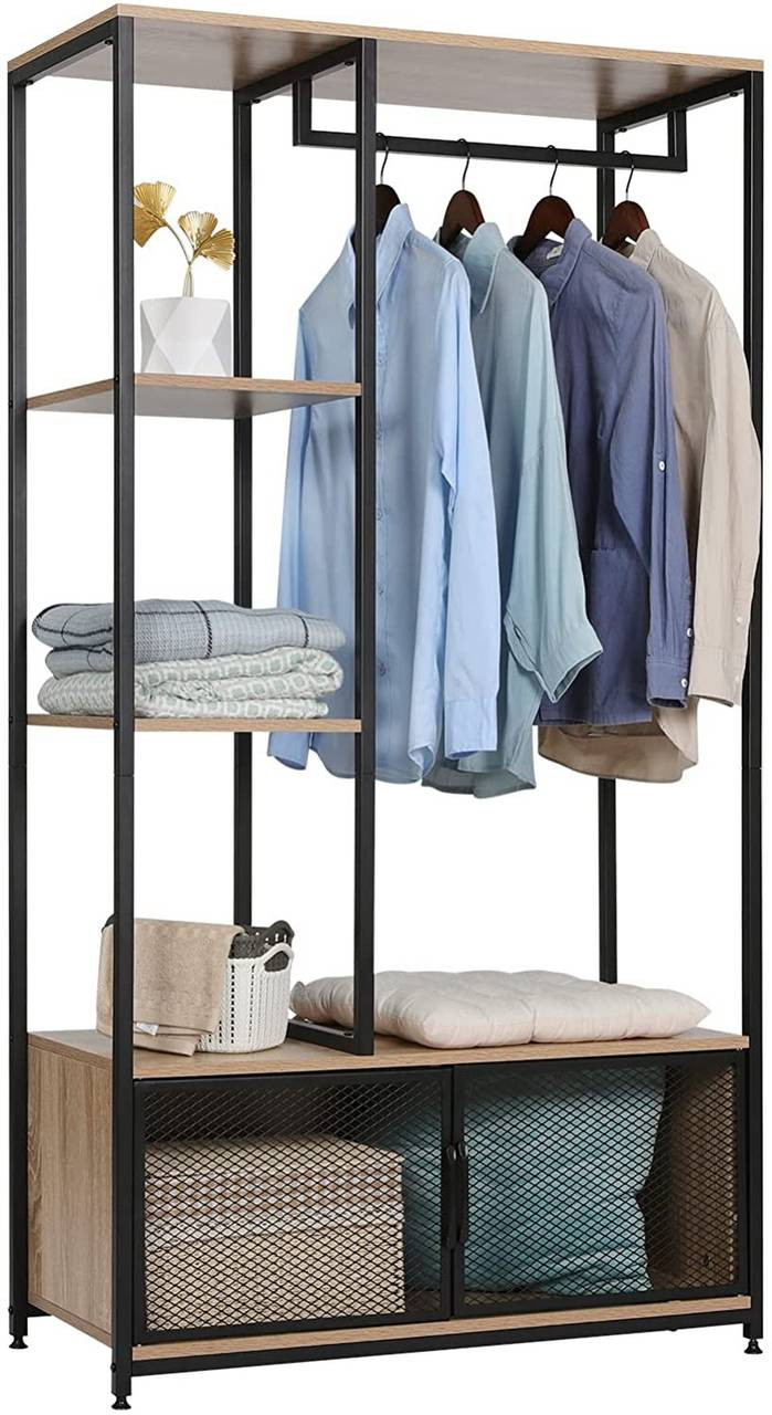 Amazon 60Cm Clothes Rail Woltu Coat Rack With Storage Cupboard for Kleiderschrank Amazon