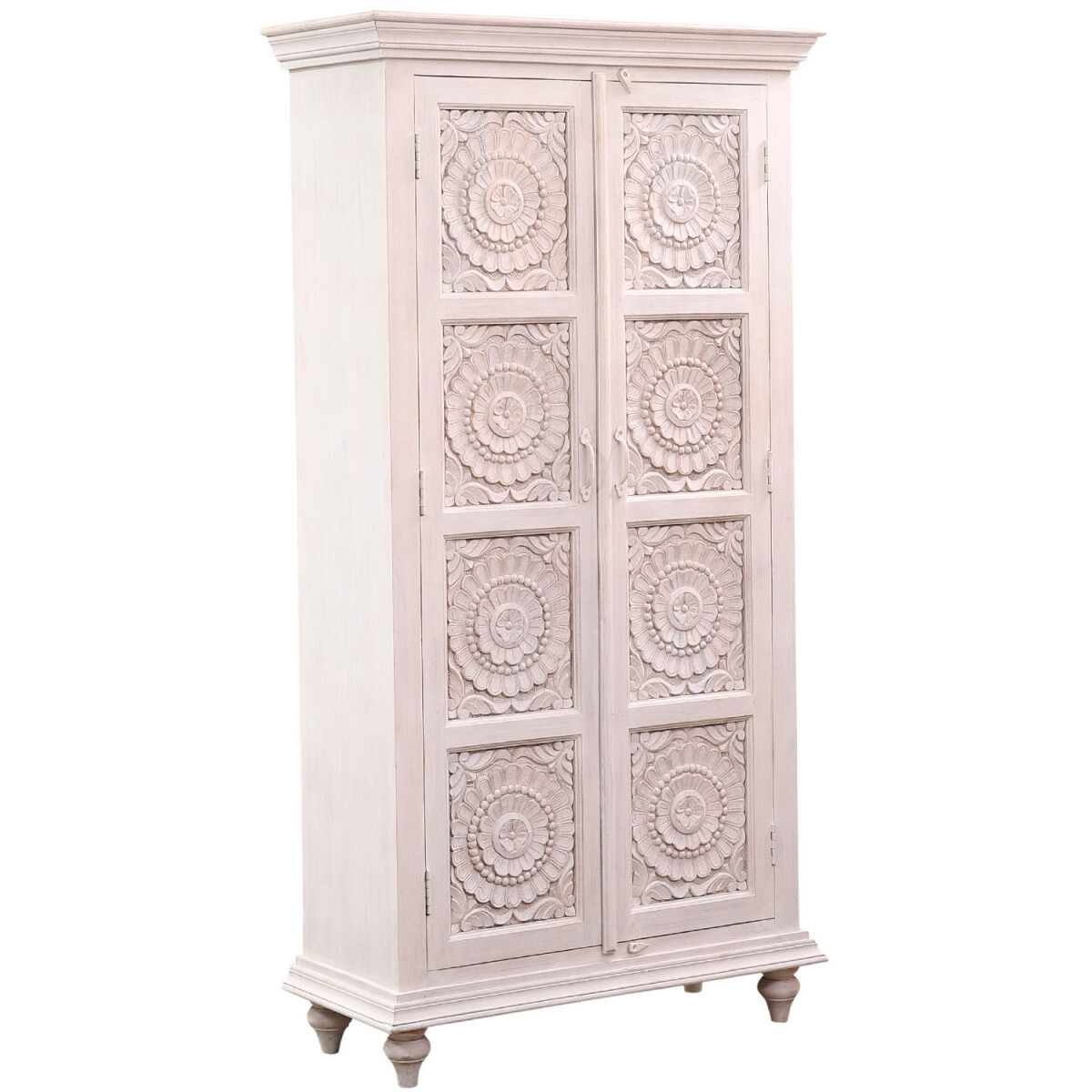 Boho Kleiderschrank Schrank In Weiß Aus | Möbel Kleide Boho Möbel - H for Boho Kleiderschrank