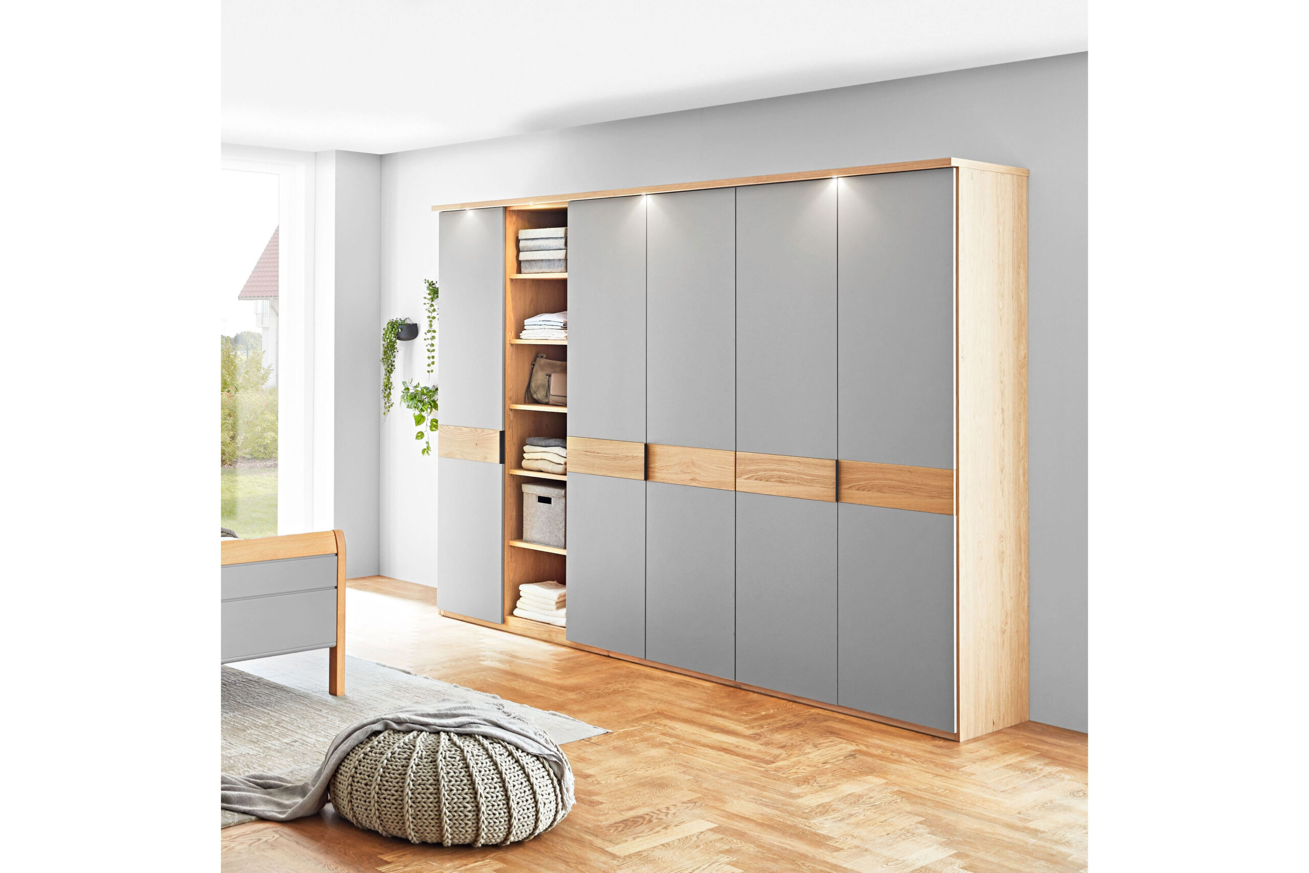 Disselkamp Comfort-V Schrank Mit Regal Eiche-Taupe | Möbel Letz with regard to Regal Kleiderschrank