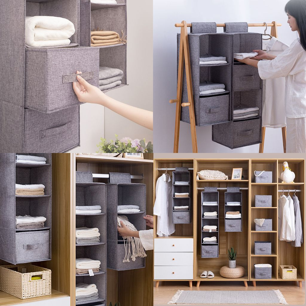 Hängeregal Kleiderschrank Organizer Mit 3 Fächer regarding Kleiderschrank Aufbewahrung