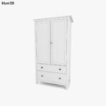 Ikea Hemnes Wardrobe 3D Model – Download Wardrobe On 3Dmodels Intended For Hemnes Kleiderschrank Ikea