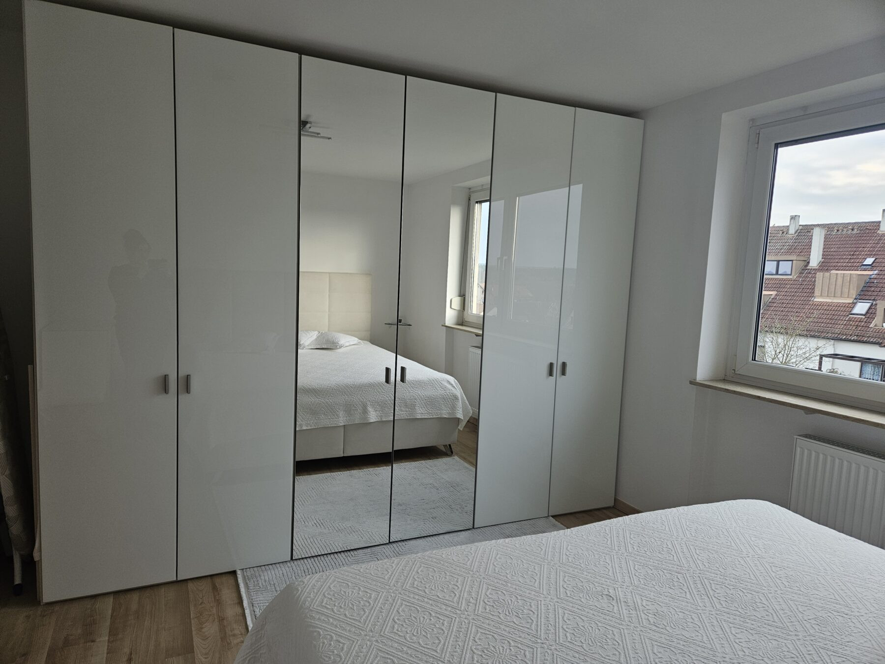 Kleiderschrank, 6-Türig, Glas U. Spiegelfront, B 300 X H 236Cm with Made Kleiderschrank