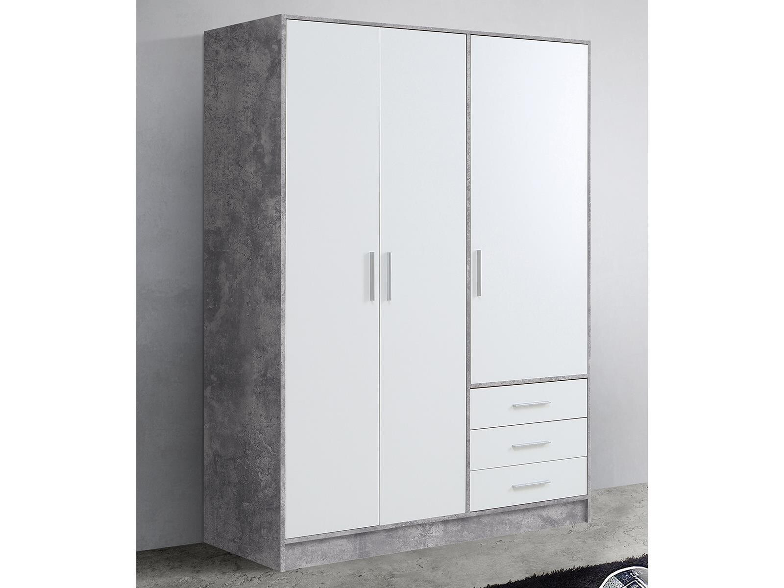 Kleiderschrank >Babbette< In Betonoptik - 144.6X200X60Cm (Bxhxt inside Kleiderschrank Betonoptik