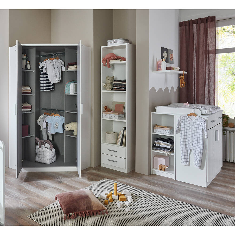 Kleiderschrank Beelen-43 - In Weiß in Kleiderschrank Babyzimmer