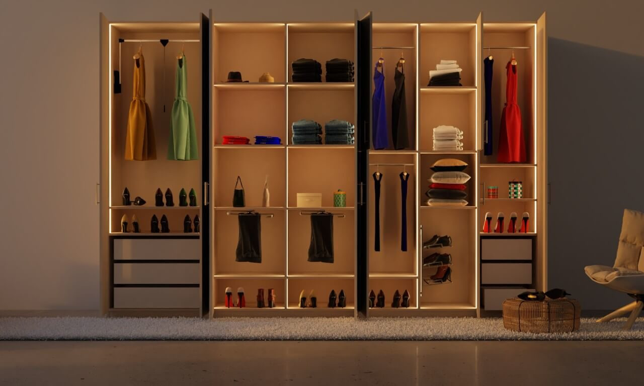 Kleiderschrank Beleuchtung: Tipps Led Schrankbeleuchtung throughout Beleuchtung Kleiderschrank