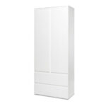 Kleiderschrank Image Weiß 2-Türig Kaufen | Die Möbelfundgrube in Kleiderschrank 80 Cm