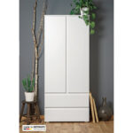 Kleiderschrank Image Weiß 2 Türig Kaufen | Die Möbelfundgrube Pertaining To Kleiderschrank 80 Cm