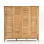 Kleiderschrank Kernbuche Massivholz 4 Türen Zen Pick-Up-Möbel within Kleiderschrank Günstig Kaufen