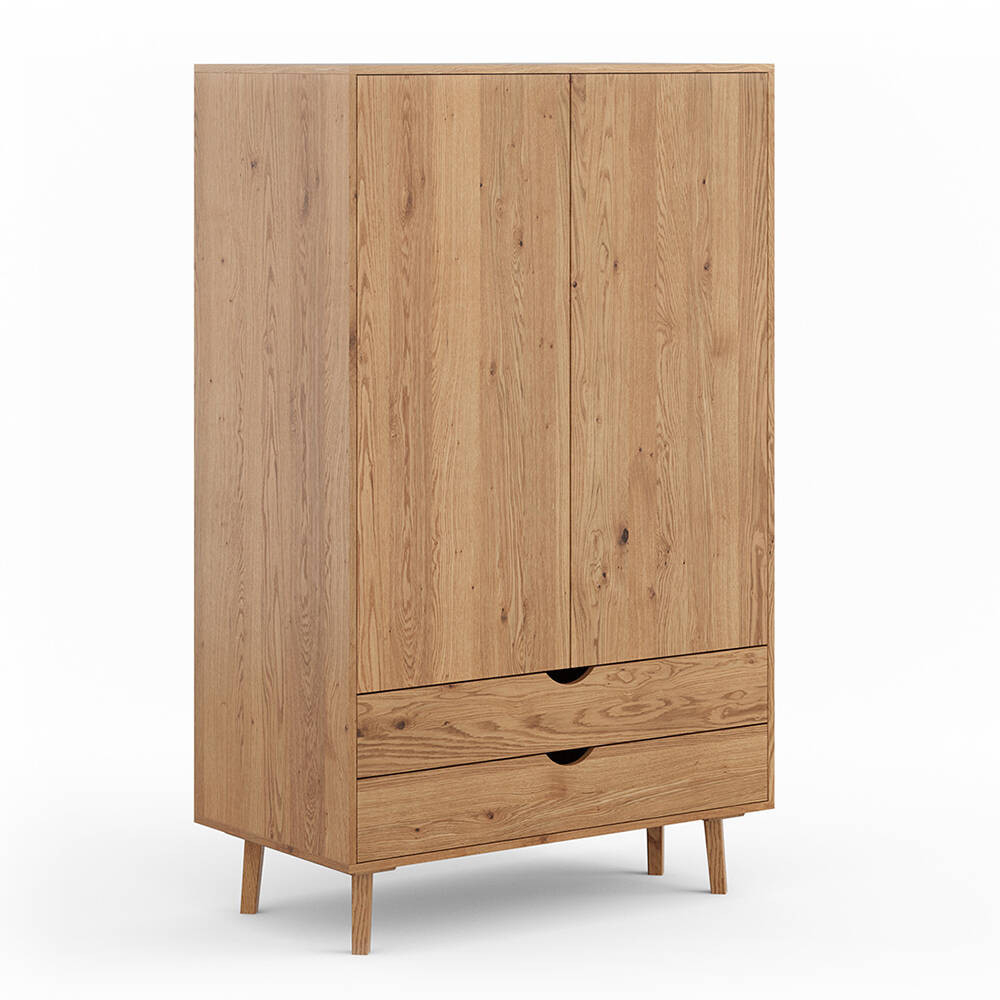 Kleiderschrank Massiv 110Cm In Braun - Siena-Serie throughout Kleiderschrank 110 Cm Breit