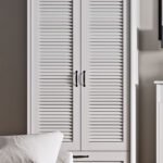 Kleiderschrank "Orient" Mehrzweckschrank Lamellentüren 88Cm 2 Regarding Kleiderschrank Lamellentüren