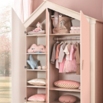 Kleiderschrank Pink House, 3 Türig In Mädchen Kleiderschrank