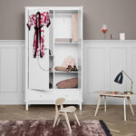 Kleiderschrank 'Wood' 2 Türig Weiss / Eiche For Kleiderschrank Weiß  2 Trig