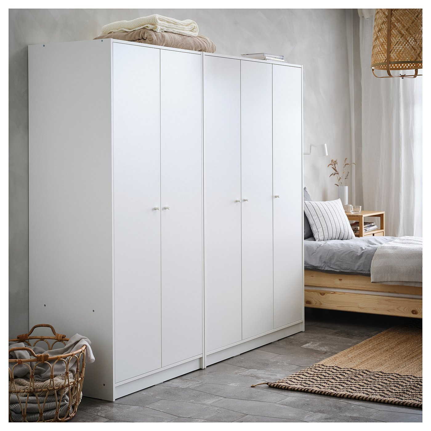 Kleppstad Wardrobe With 3 Doors - White 46 1/8X69 1/4 " throughout Ikea Kleiderschrank