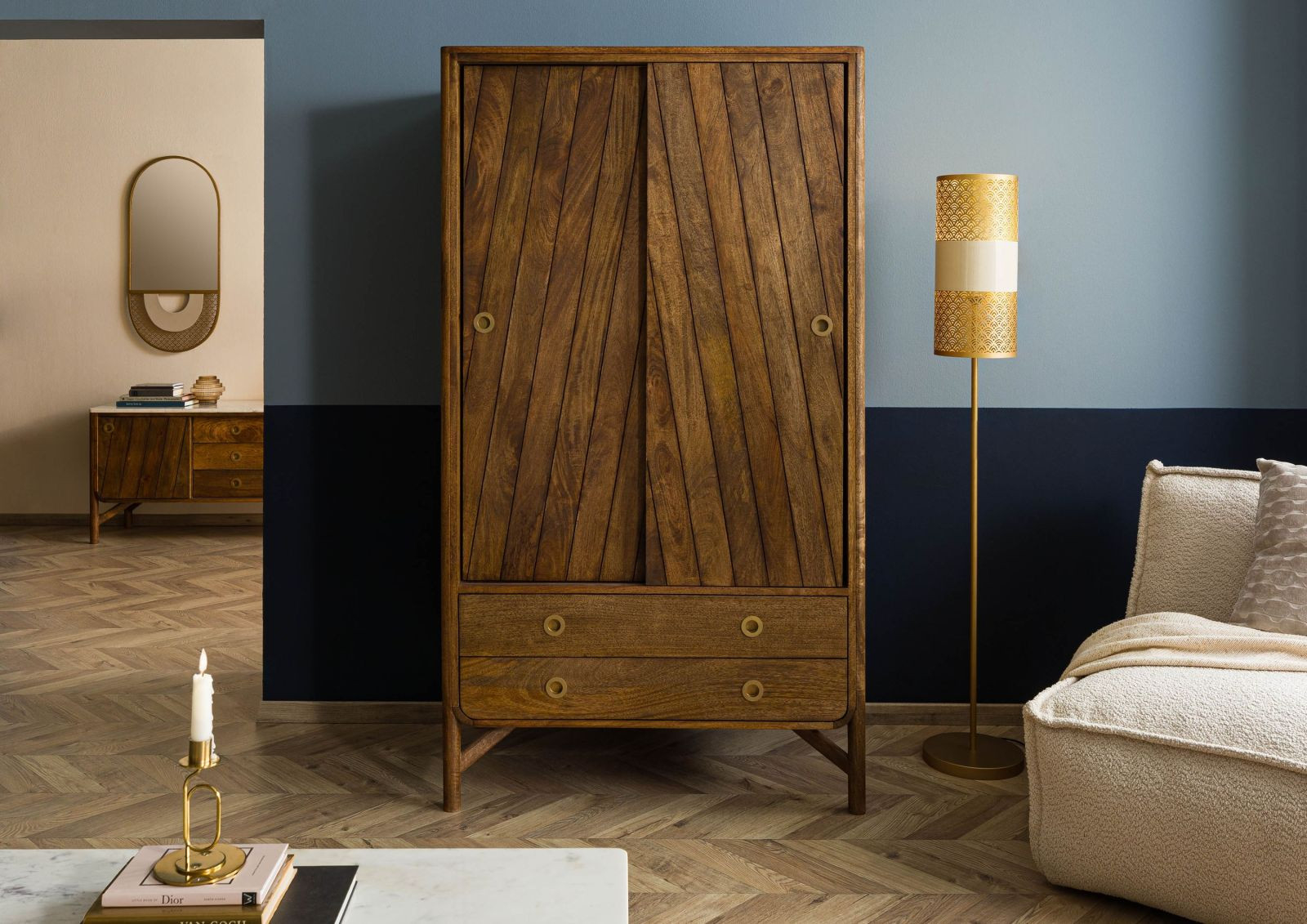 Mangoholz Kleiderschrank: Massiv Mit Retro-Flair with Kleiderschrank Mangoholz