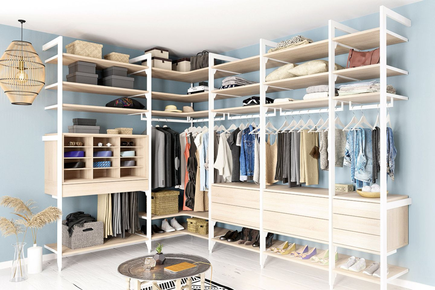 Offener Kleiderschrank Mit Regalen Nach Maß Von Cabinet - [Schöner throughout Regalsystem Begehbarer Kleiderschrank