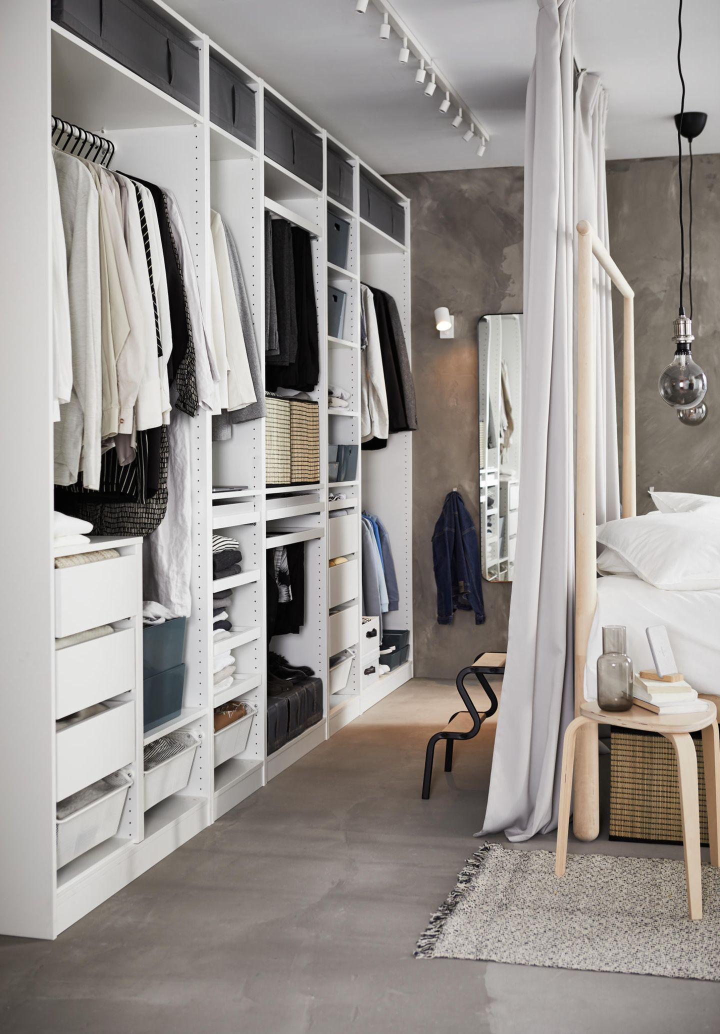 Offener "Pax"-Kleiderschrank Mit Vorhang Getarnt - [Schöner Wohnen] intended for Offener Kleiderschrank Vorhang