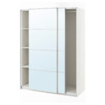 Pax / Auli Kleiderschrank Mit Schiebetüren, Weiß/Spiegelglas With Regard To Kleiderschrank Schiebetüren