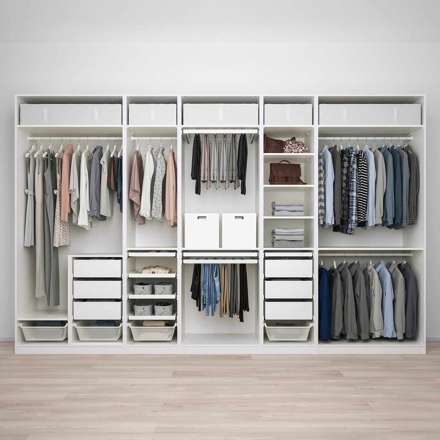 Pax Wardrobe Combination - White 147 5/8X22 7/8X93 1/8 " for Pax Kleiderschrank