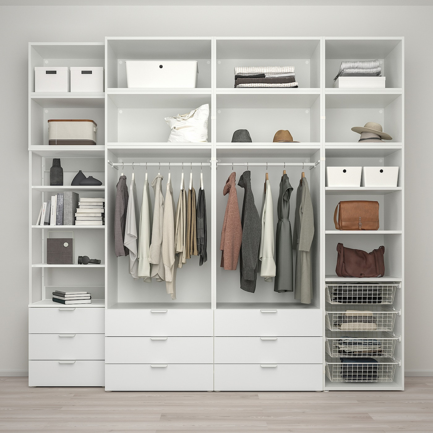Platsa Wardrobe With 11 Doors+9 Drawers White/Fonnes White - Ikea intended for Ikea Kleiderschrank Platsa