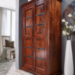 Schrank Akazie 97X50X176 Honig Lackiert Oxford #0401 With Kleiderschrank Kolonialstil