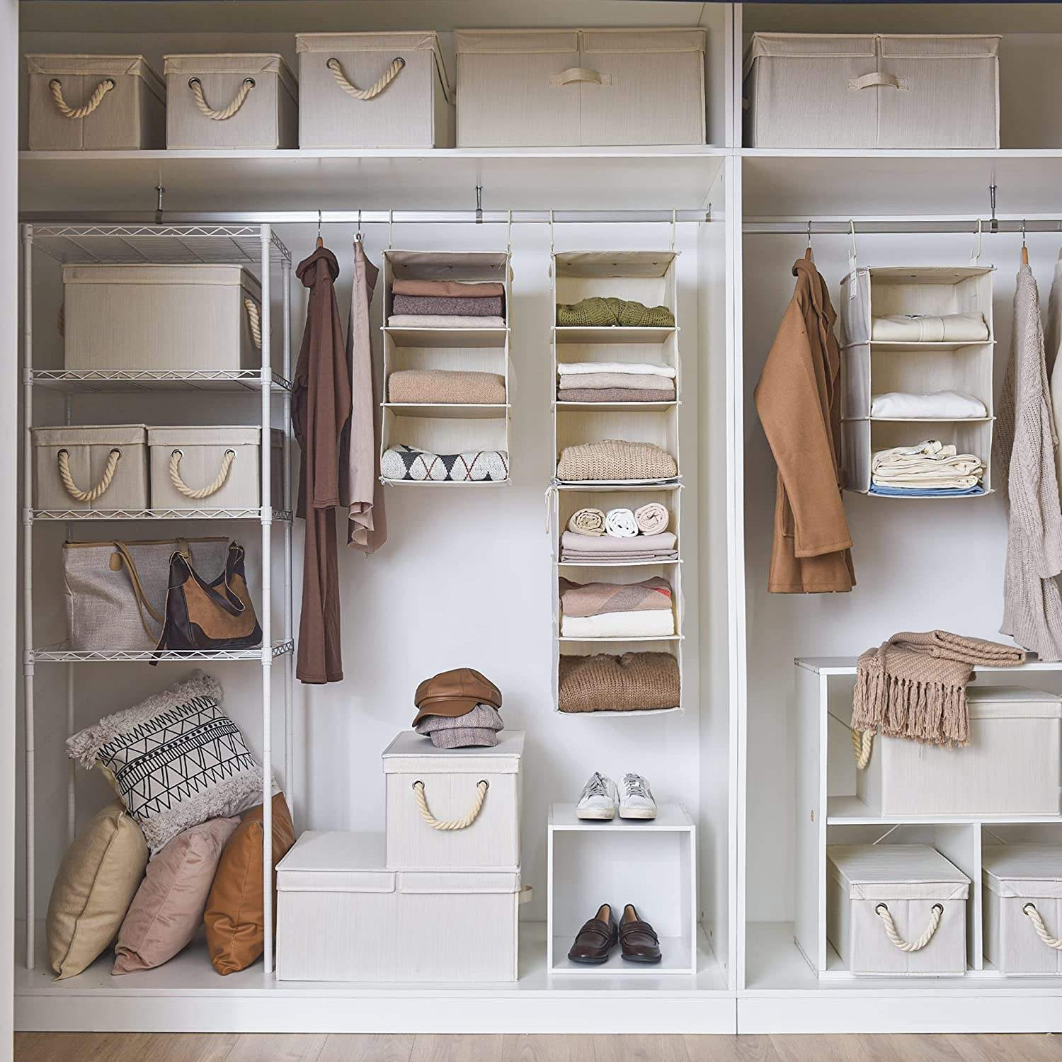 Sofa Organizer 6-Fach Hängeregale Organizer - Platzsparender with regard to Kleiderschrank Aufbewahrung