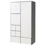 Visthus Kleiderschrank, Grau/Weiß, Kostenloser Versand | Haus & Garten Throughout Ikea Visthus Kleiderschrank