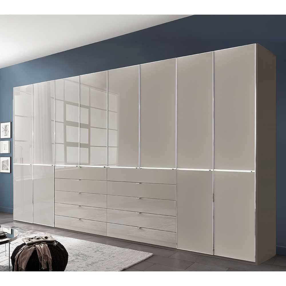Xxl-Kleiderschrank In Hellgrau Mit Glasfront - Türen Und throughout Kleiderschrank Xxl